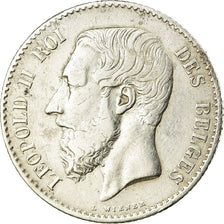Coin, Belgium, Leopold II, Franc, 1866, VF(30-35), Silver, KM:28.1