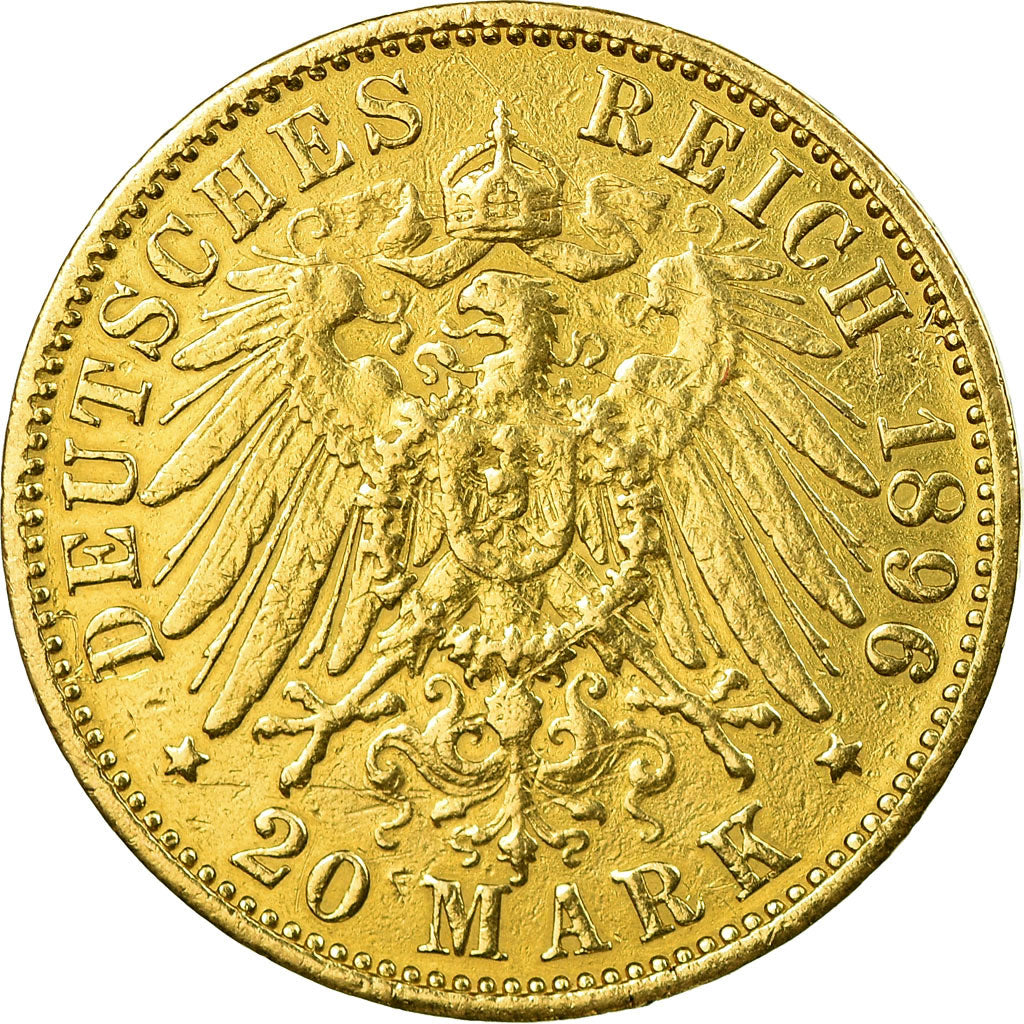 Monnaie, Etats allemands, PRUSSIA, Wilhelm II, 20 Mark, 1896, Berlin, TTB, Or