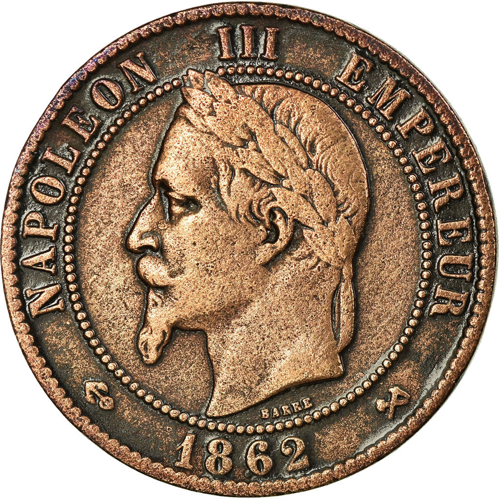 Münze, Frankreich, Napoleon III, 10 Centimes, 1862, Bordeaux, S+