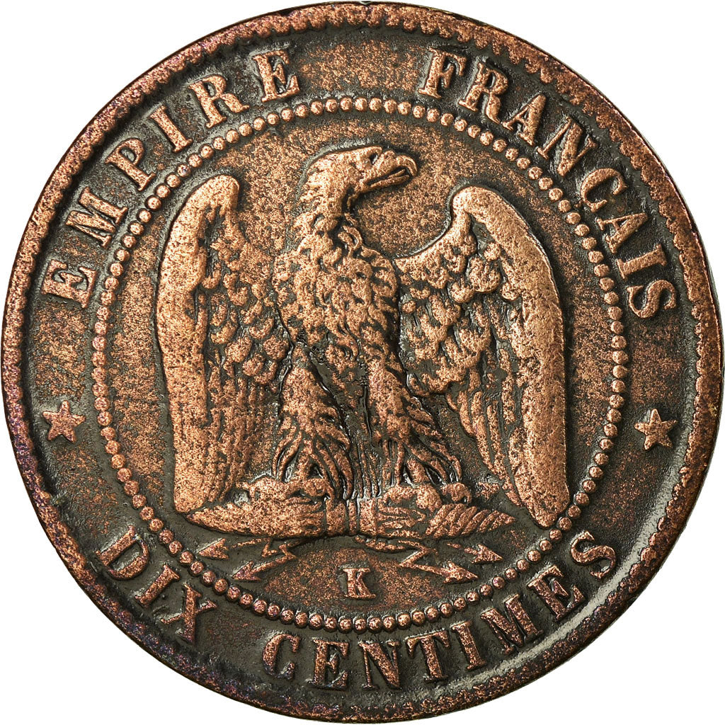 Münze, Frankreich, Napoleon III, 10 Centimes, 1862, Bordeaux, S+