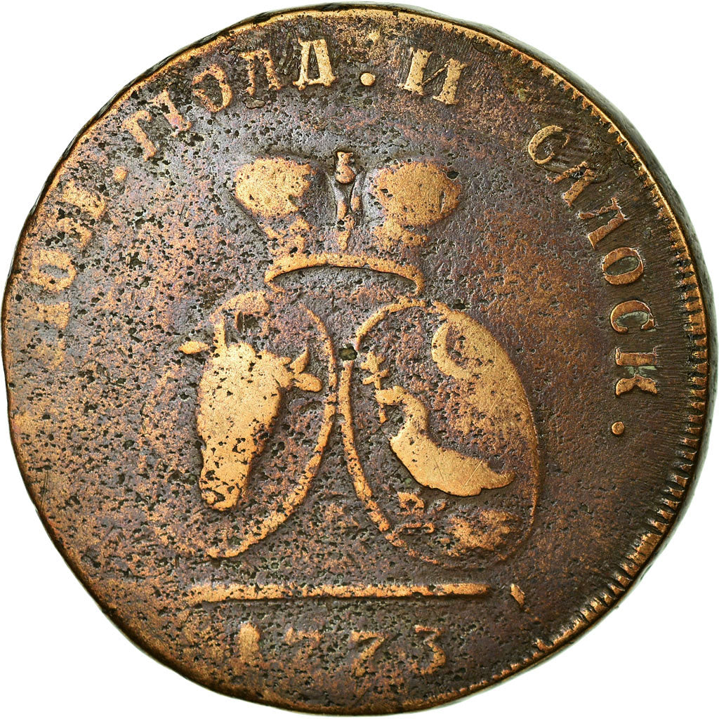 Coin, MOLDAVIA & WALLACHEA, 2 Para 3 Kopeck, 1773, VF(20-25), Bronze, KM:3