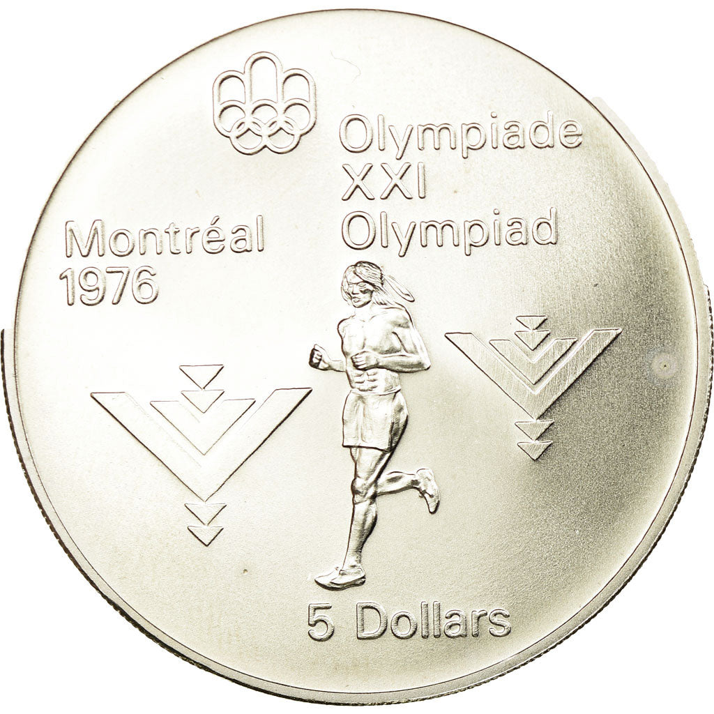 Coin, Canada, Elizabeth II, 5 Dollars, 1975, Royal Canadian Mint, Ottawa, MS 63