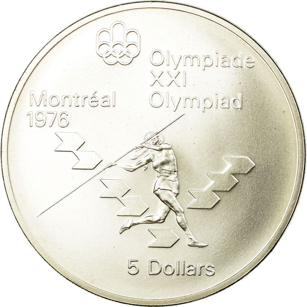 Coin, Canada, Elizabeth II, 5 Dollars, 1975, Royal Canadian Mint, Ottawa, MS 63