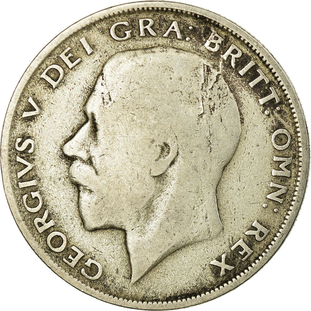 Moneda, Gran Bretaña, George V, 1/2 Crown, 1922, BC, Plata, KM:818.2