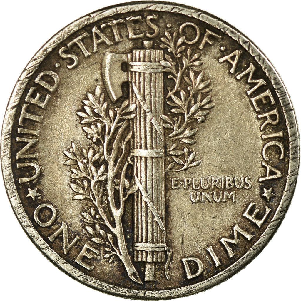 Coin, United States, Mercury Dime, 1942,  Philadelphia, EF(40-45)
