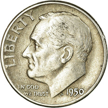 Coin, United States, Roosevelt Dime, 1950, Philadelphia, EF(40-45)