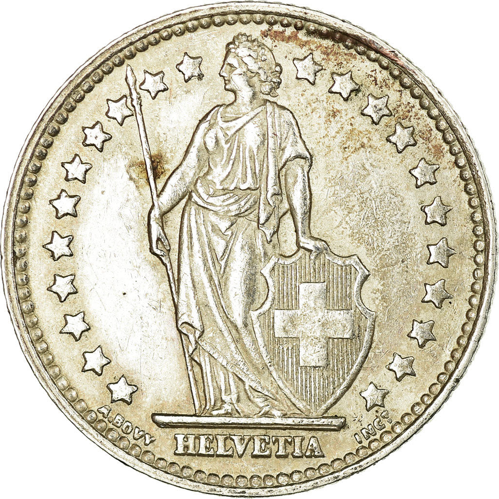 Coin, Switzerland, Franc, 1952, Bern, AU(50-53), Silver, KM:24