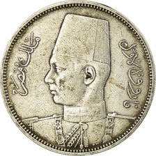 Munten, Egypte, Farouk, 5 Piastres, 1939, British Royal Mint, ZF, Zilver, KM:366