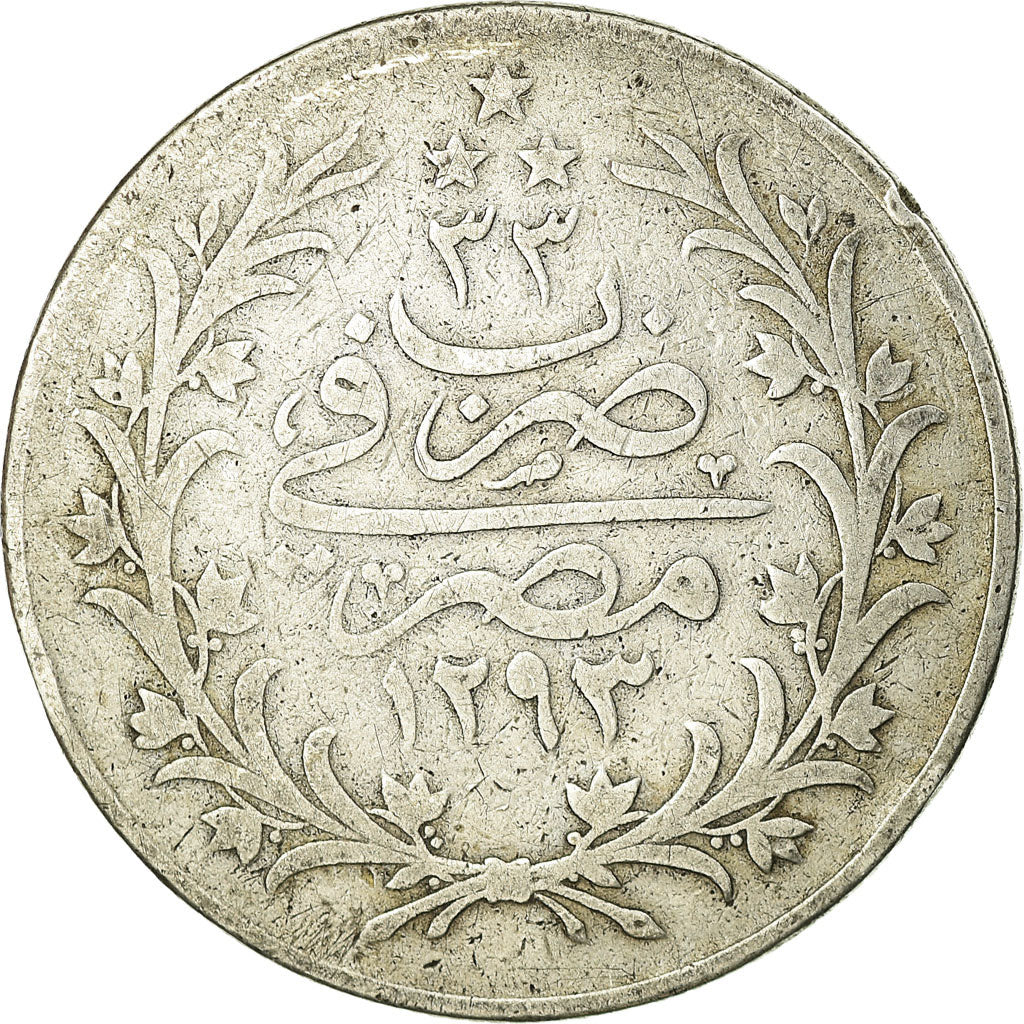 Coin, Egypt, Abdul Hamid II, 10 Qirsh, 1898, Misr, F(12-15), Silver, KM:295