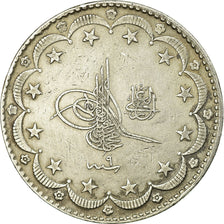 Coin, Turkey, Muhammad V, 20 Kurush, 1917, Qustantiniyah, EF(40-45), Silver