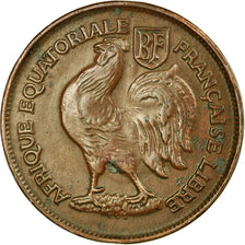 Munten, Frans Equatoriaal Afrika, Franc, 1943, Pretoria, ZF+, Bronze, KM:2a