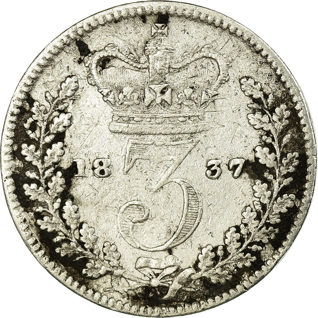 Coin, Great Britain, William IV, 3 Pence, 1837, EF(40-45), Silver, KM:710
