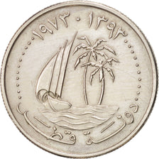 QATAR, 25 Dirhams, 1973, KM #4, AU(55-58), Copper-Nickel, 20, 3.54