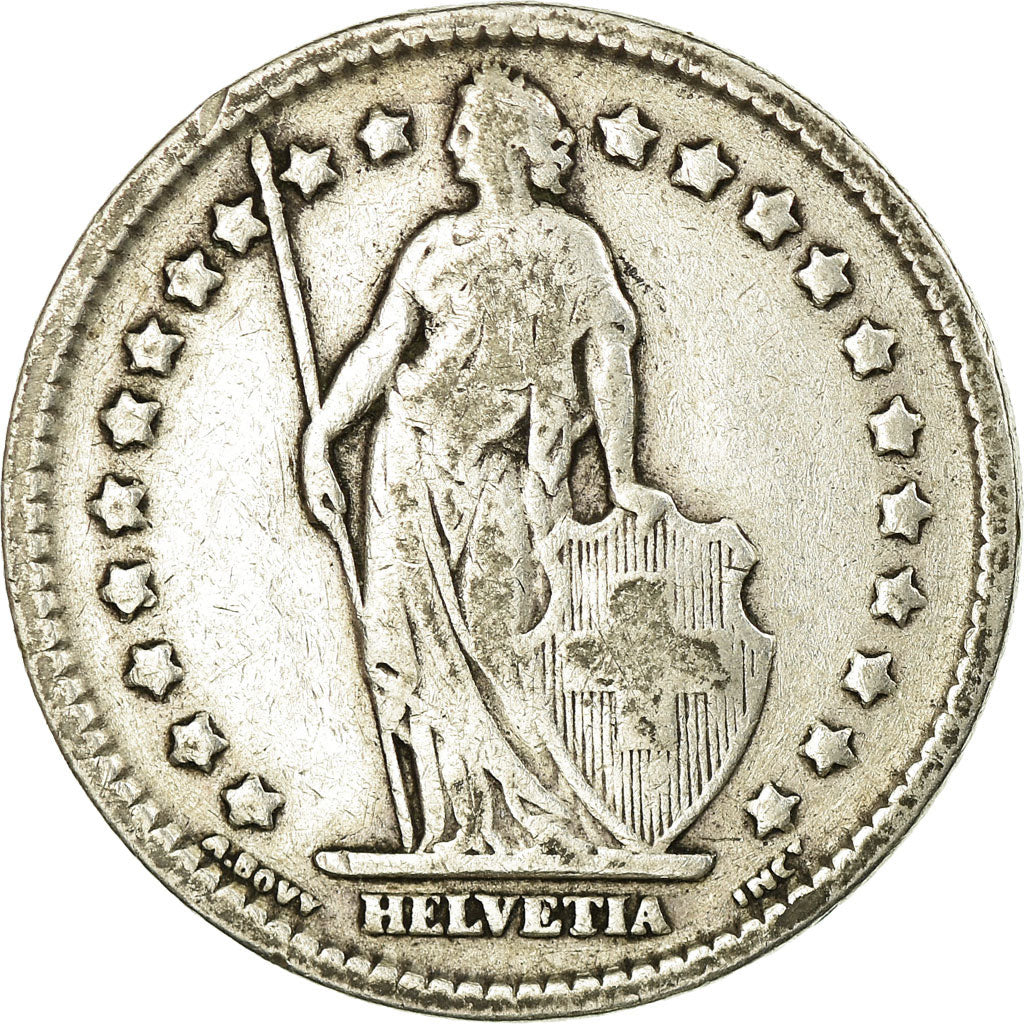Coin, Switzerland, Franc, 1914, Bern, EF(40-45), Silver, KM:24