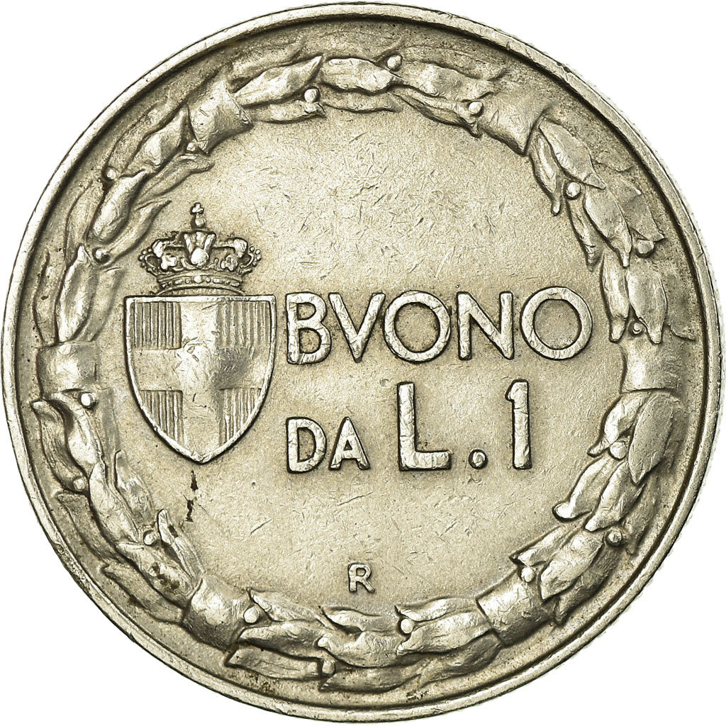 Coin, Italy, Vittorio Emanuele III, Lira, 1928, Rome, AU(50-53), Nickel, KM:62