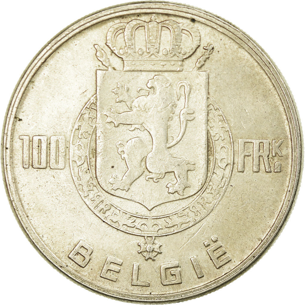 Coin, Belgium, 100 Francs, 100 Frank, 1951, EF(40-45), Silver, KM:139.1