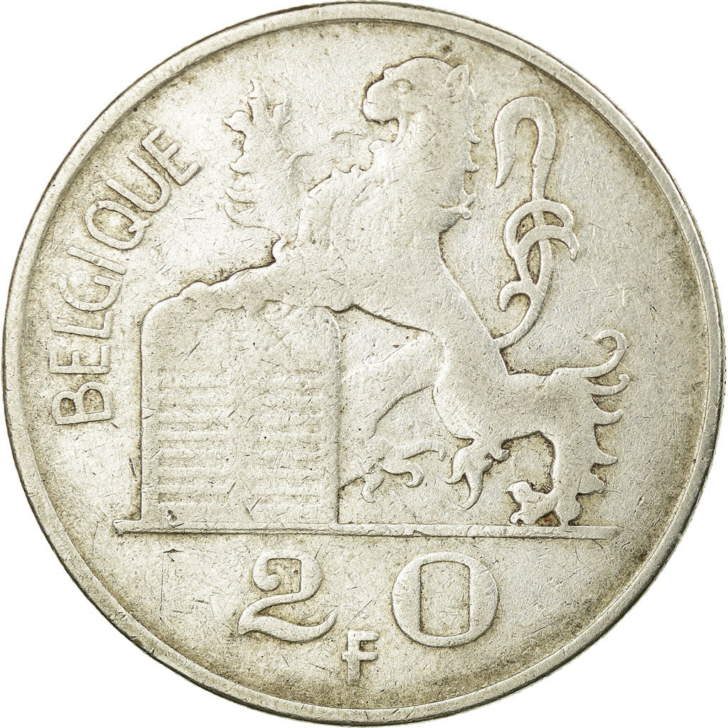 Coin, Belgium, 20 Francs, 20 Frank, 1950, EF(40-45), Silver, KM:140.1