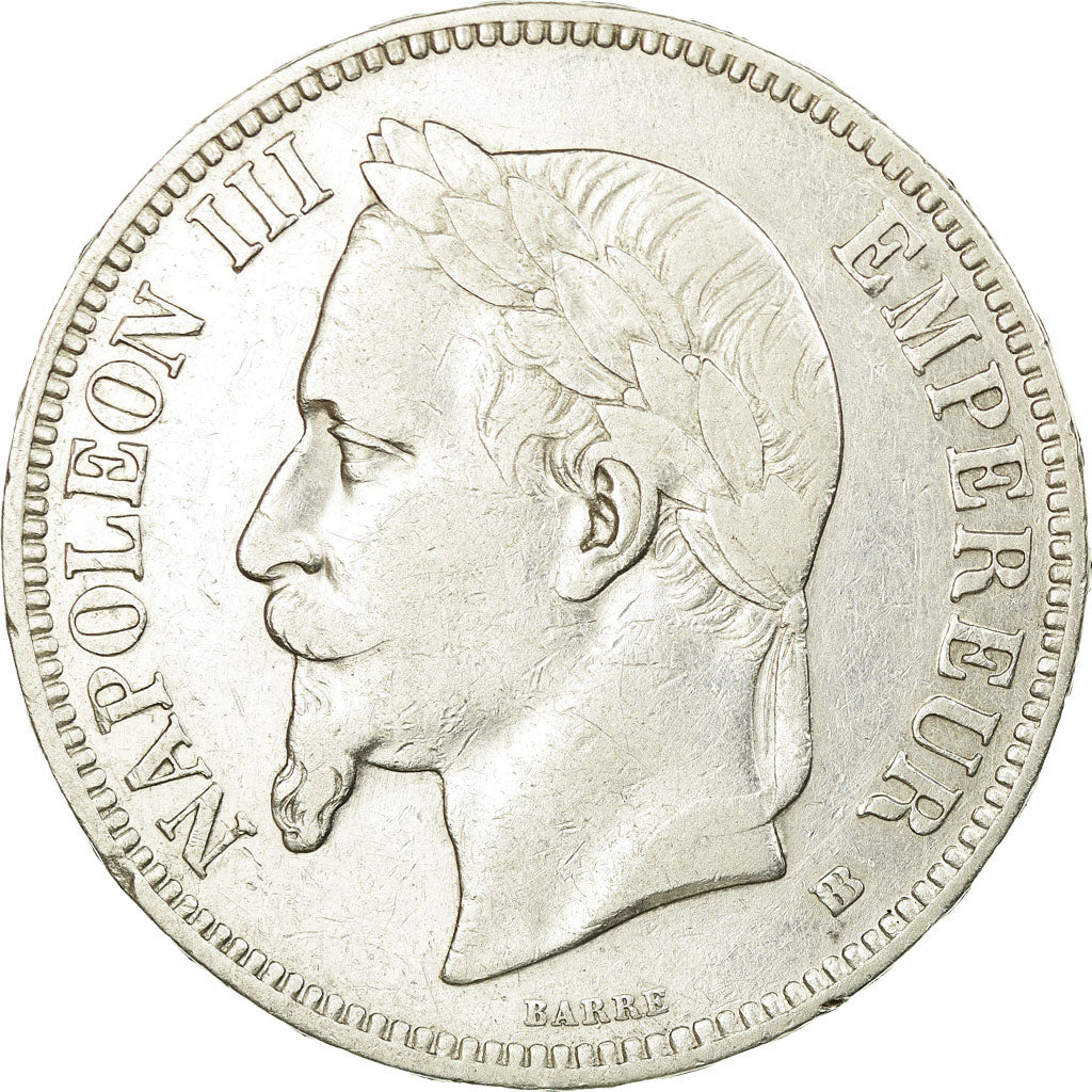 Coin, France, Napoléon III, 5 Francs, 1868, Strasbourg, EF(40-45), Silver