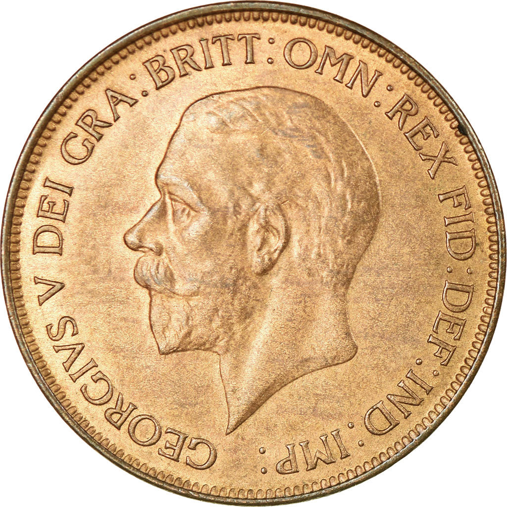 Coin, Great Britain, George V, Penny, 1929, AU(50-53), Bronze, KM:838