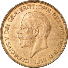 Coin, Great Britain, George V, Penny, 1929, AU(50-53), Bronze, KM:838