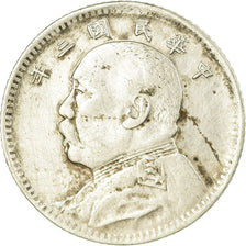 Moneta, CINESE, REPUBBLICA, 10 Cents, 1 Chiao, 1914, BB, Argento, KM:326