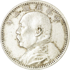 Moneta, CINESE, REPUBBLICA, 10 Cents, 1 Chiao, 1914, BB, Argento, KM:326