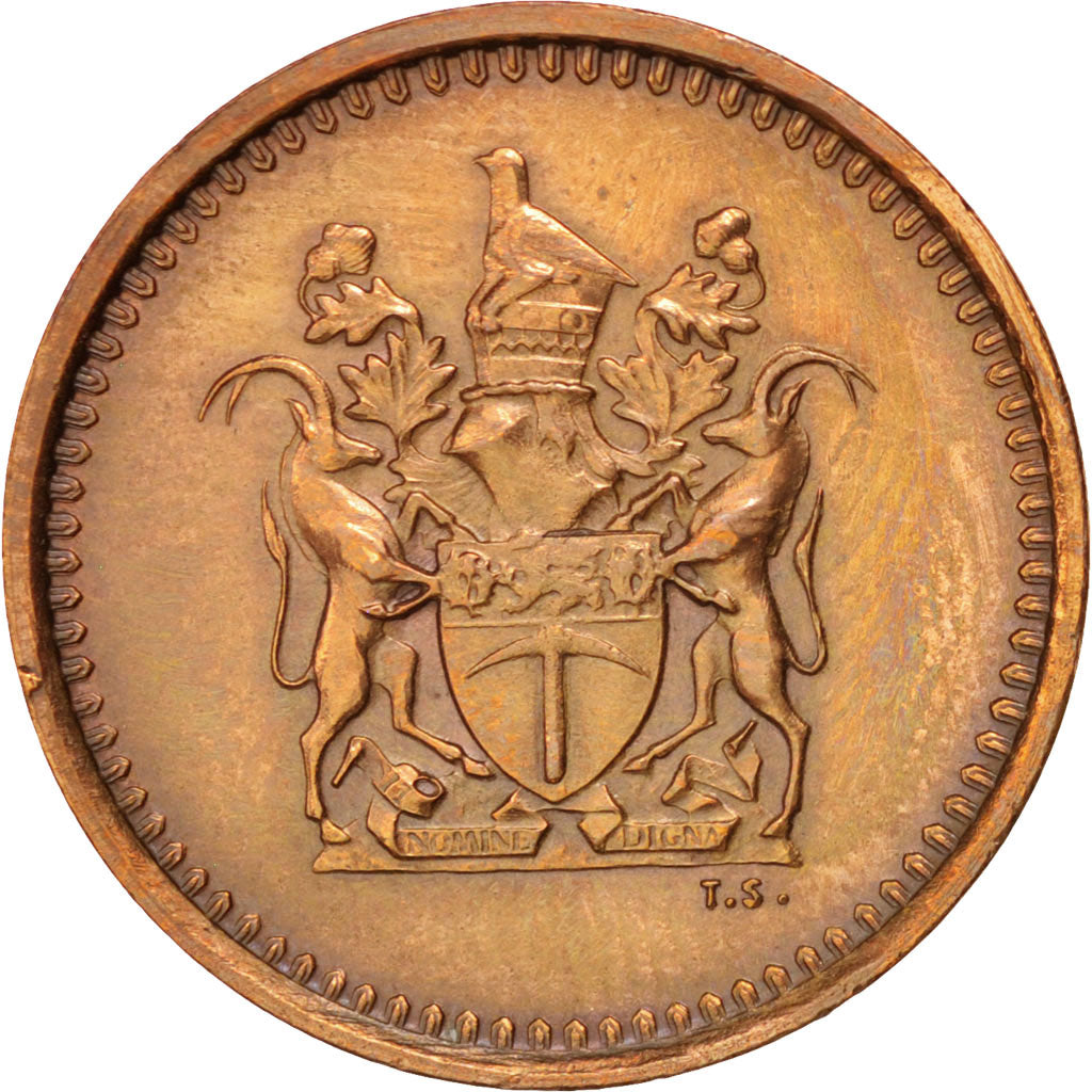RHODESIA, Cent, 1976, KM #10, EF(40-45), Bronze, 22.5, 4.05