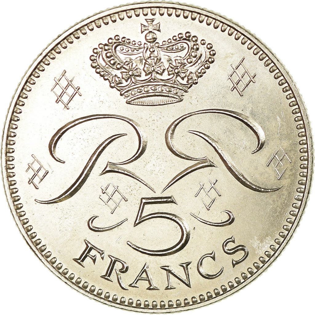 Moneda, Mónaco, Rainier III, 5 Francs, 1974, EBC, Cobre - níquel, KM:150
