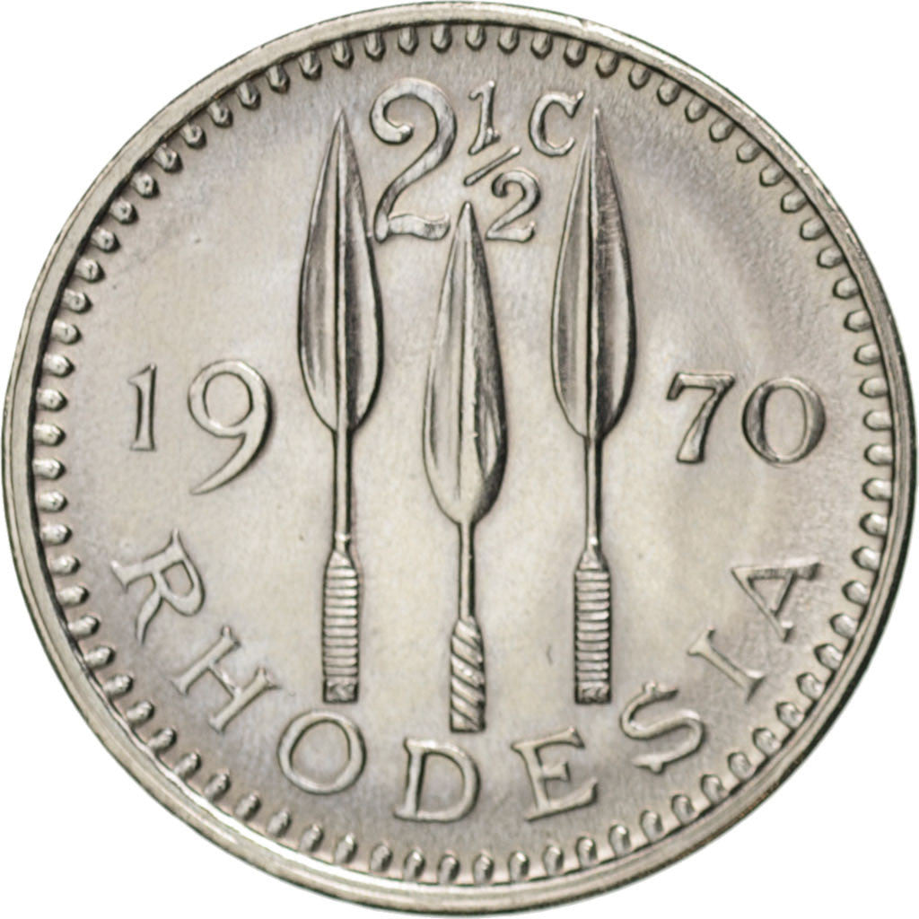 Rhodesia, 2-1/2 Cents, 1970, SPL, Rame-nichel, KM:11