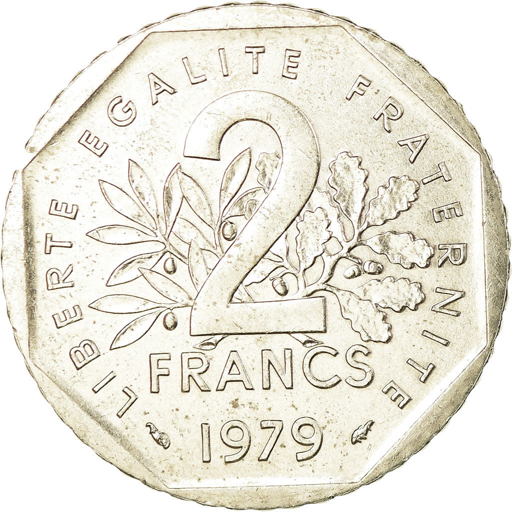 Coin, France, Semeuse, 2 Francs, 1979, AU(55-58), Nickel, KM:942.1, Gadoury:547