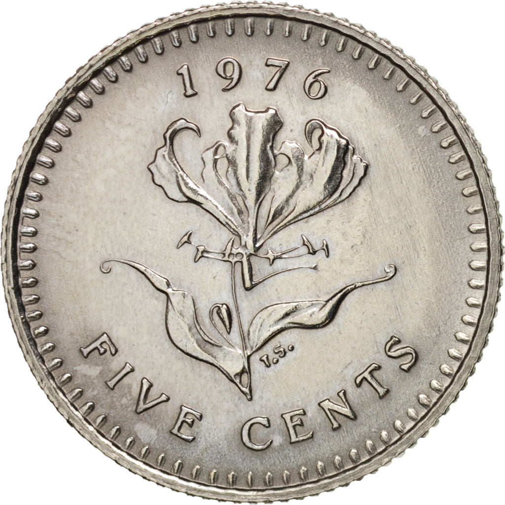 Rhodesia, 5 Cents, 1976, SPL-, Rame-nichel, KM:13