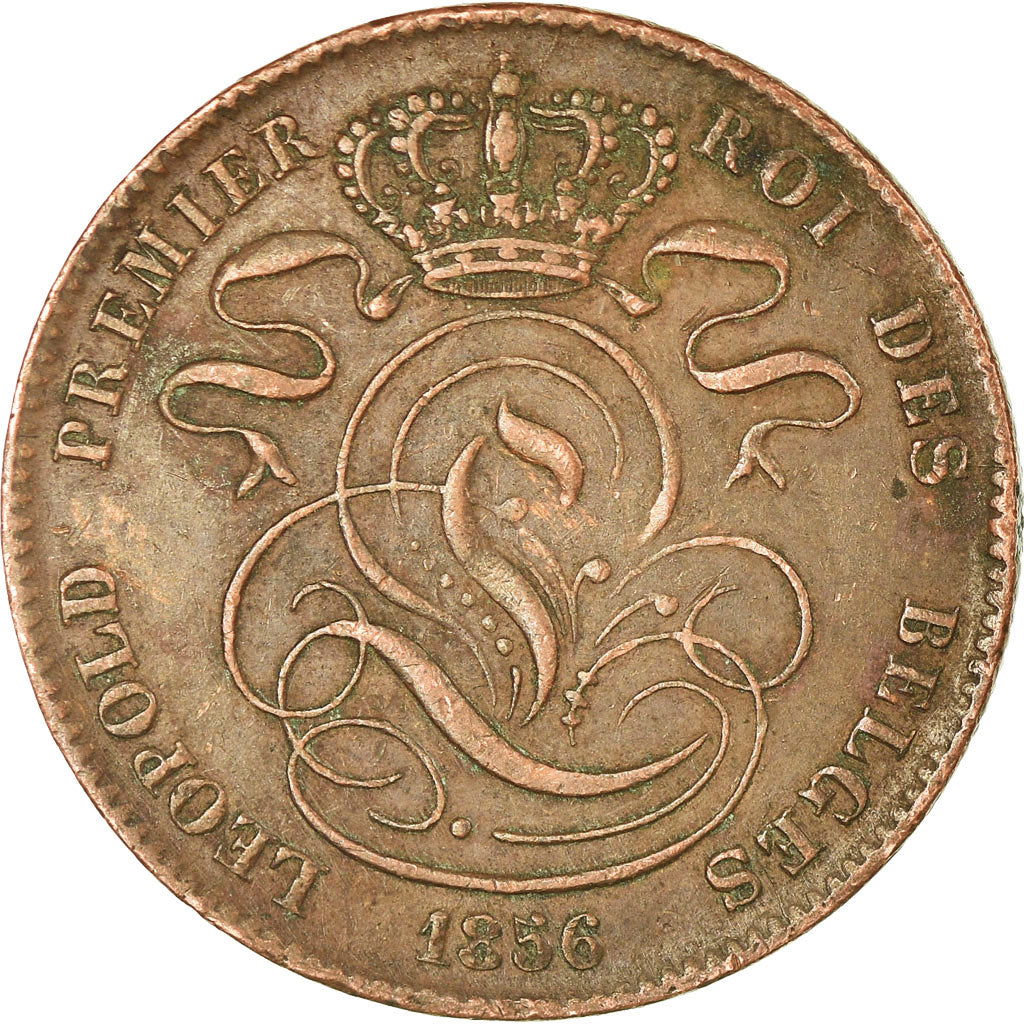 Coin, Belgium, Leopold I, 5 Centimes, 1856, EF(40-45), Copper, KM:5.1