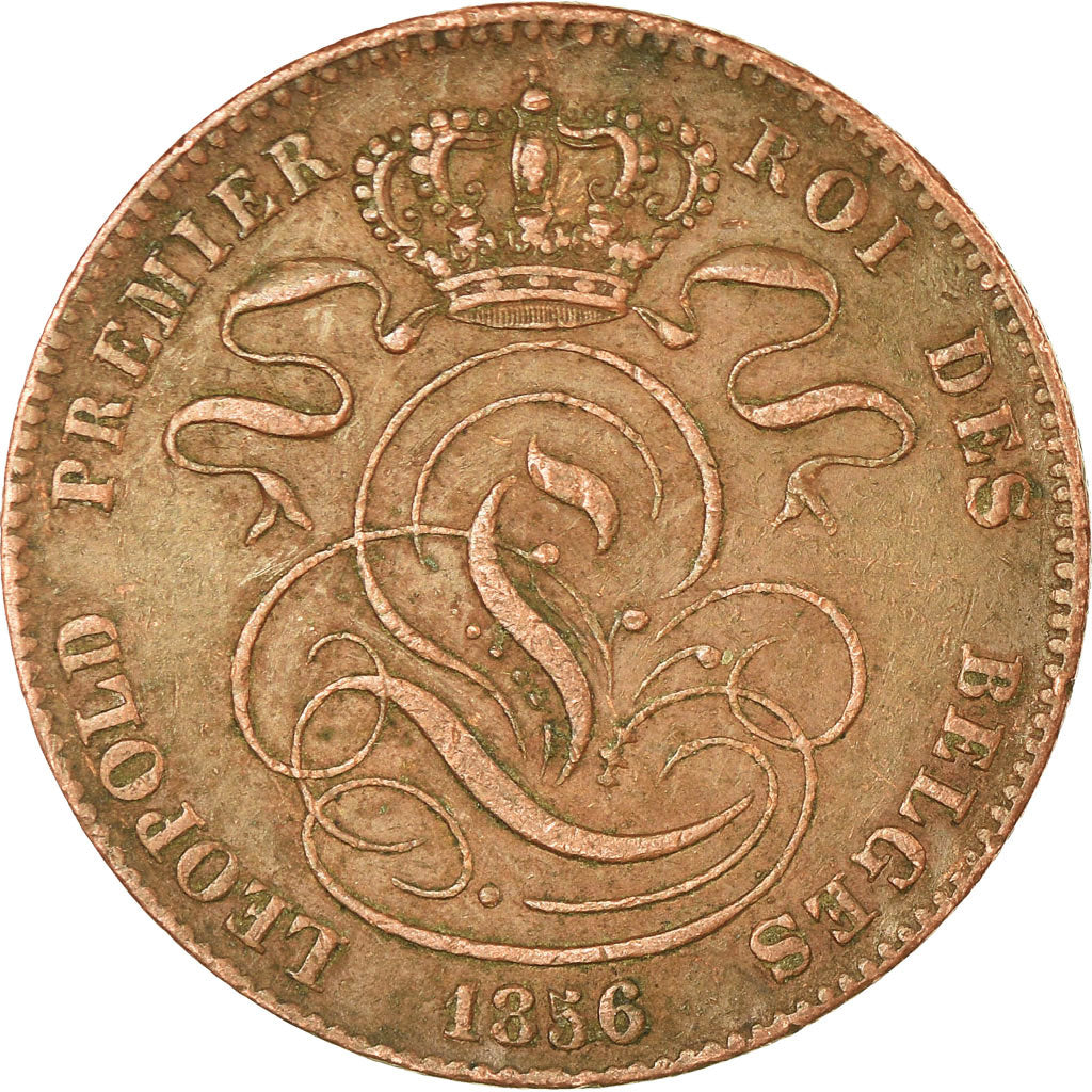 Coin, Belgium, Leopold I, 5 Centimes, 1856, EF(40-45), Copper, KM:5.1