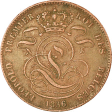Moneda, Bélgica, Leopold I, 5 Centimes, 1856, MBC, Cobre, KM:5.1