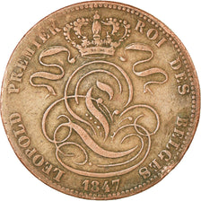 Coin, Belgium, Leopold I, 5 Centimes, 1847, VF(30-35), Copper, KM:5.1