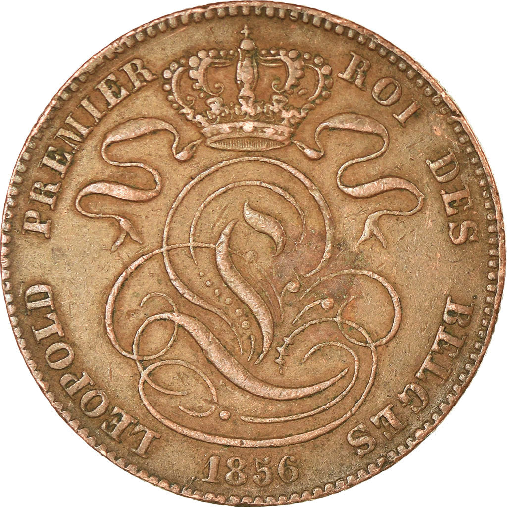 Coin, Belgium, Leopold I, 5 Centimes, 1856, EF(40-45), Copper, KM:5.1
