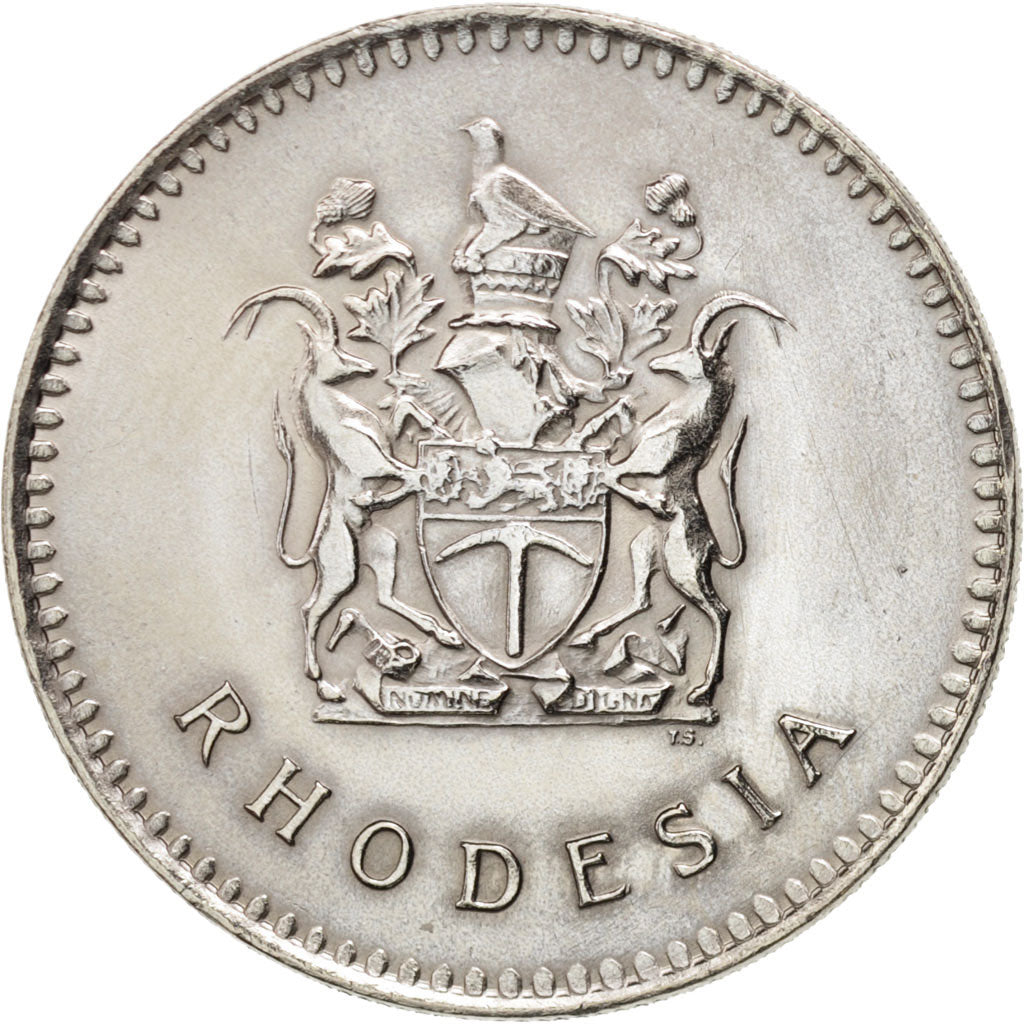 Rhodesia, 25 Cents, 1975, SPL, Rame-nichel, KM:16