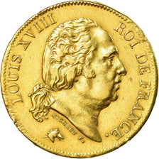 Coin, France, Louis XVIII, 40 Francs, 1818, Lille, EF(40-45), Gold, KM 713.6