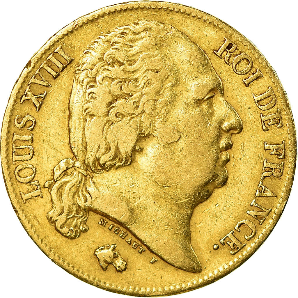 Münze, Frankreich, Louis XVIII, Louis XVIII, 20 Francs, 1818, Paris, S+, Gold