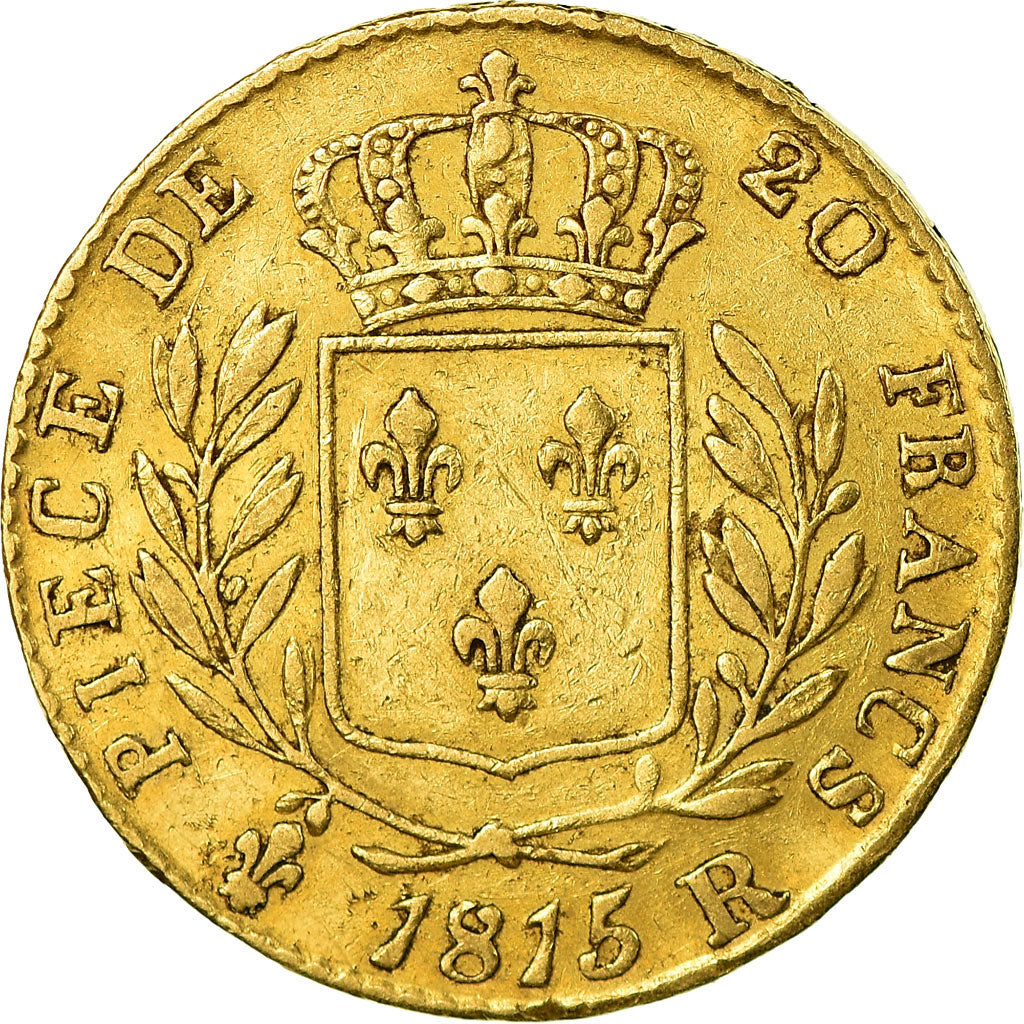 Munten, Frankrijk, Louis XVIII, 20 Francs, 1815, London, ZF, Goud