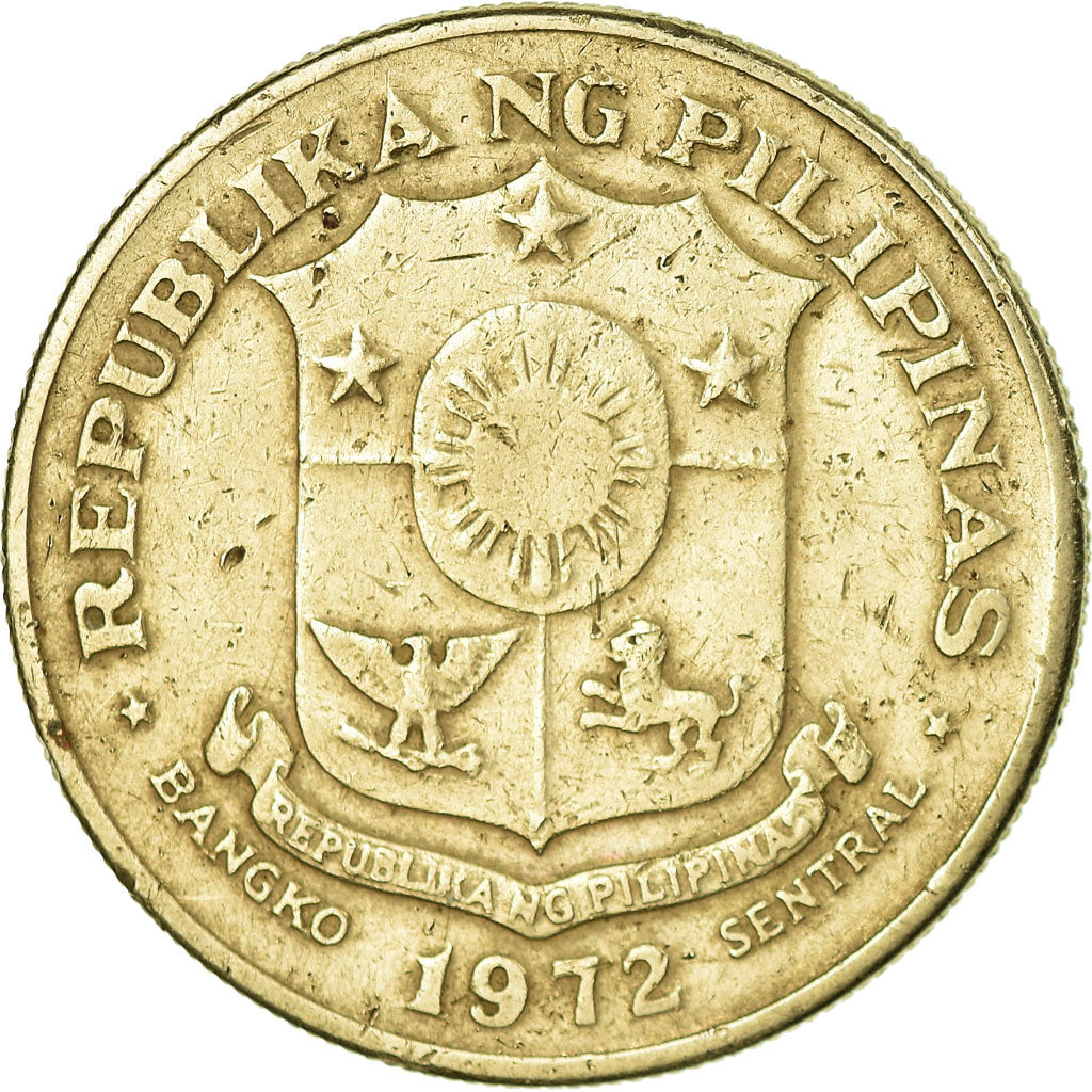 Coin, Philippines, Piso, 1972, EF(40-45), Copper-Nickel-Zinc, KM:203