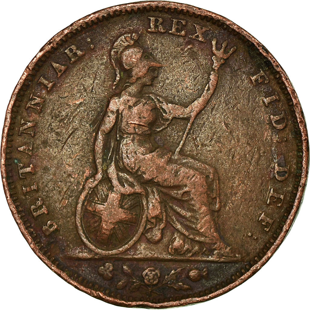 Coin, Great Britain, George IV, Farthing, 1826, VF(30-35), Copper, KM:697