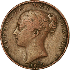 Coin, Great Britain, Victoria, Farthing, 1839, VF(30-35), Copper, KM:725