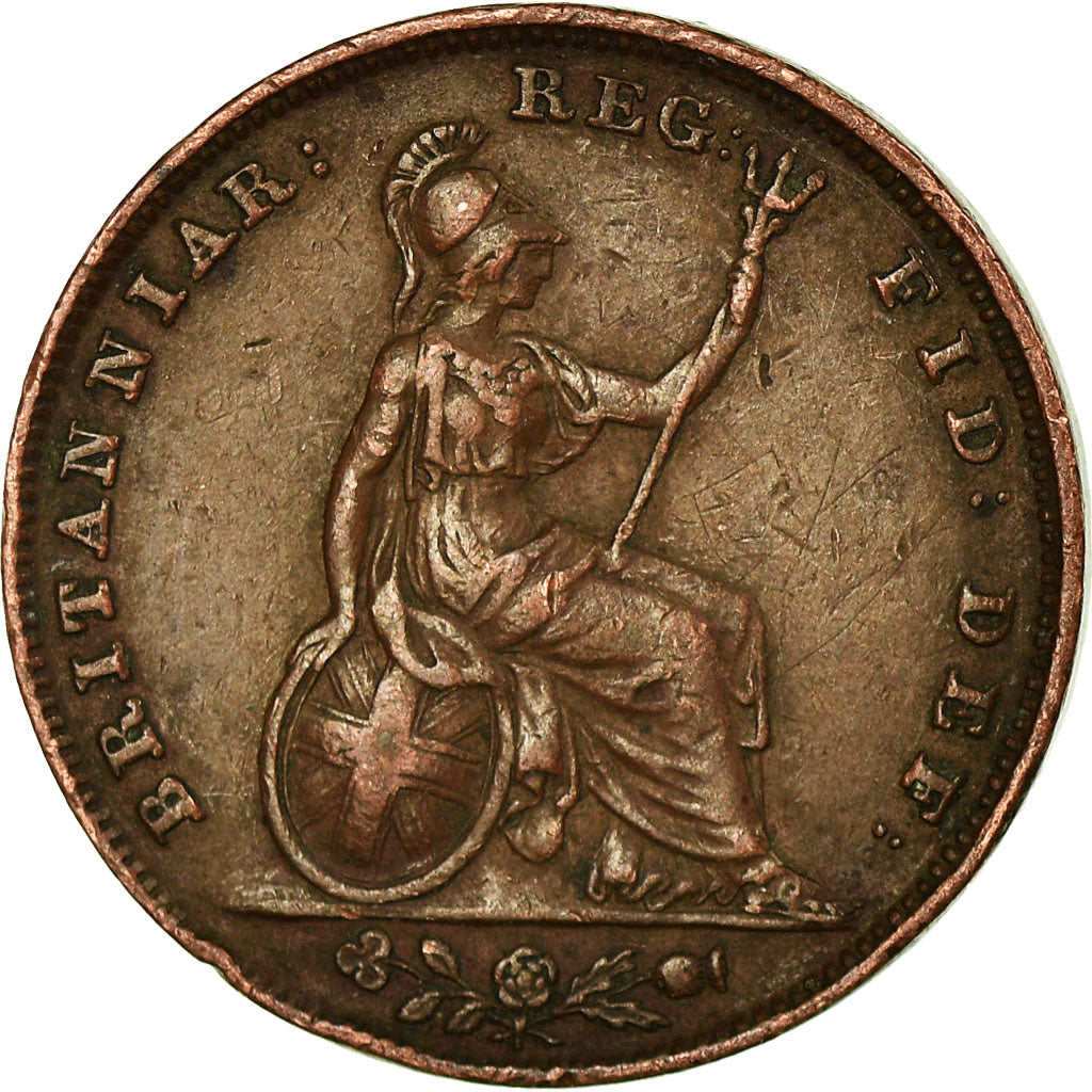 Coin, Great Britain, Victoria, Farthing, 1840, EF(40-45), Copper, KM:725