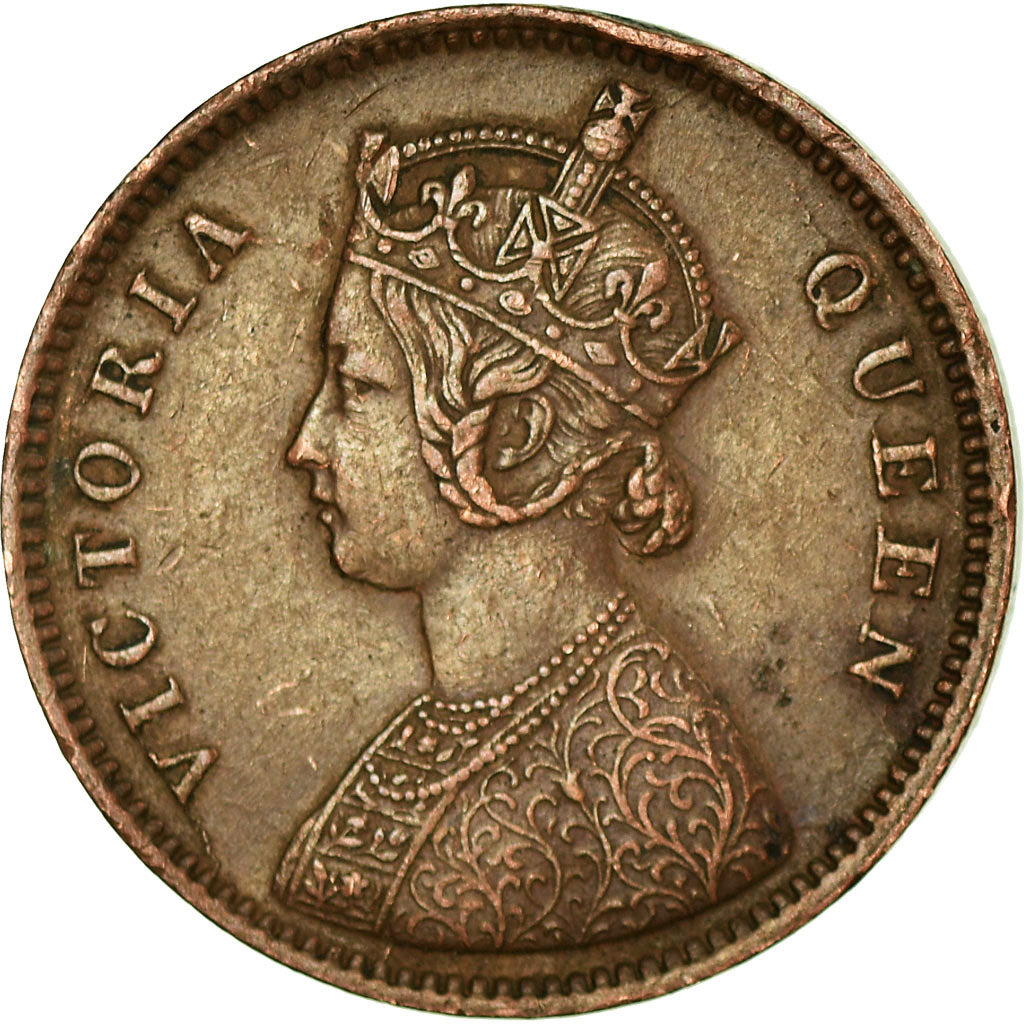 Coin, INDIA-BRITISH, Victoria, 1/4 Anna, 1862, EF(40-45), Copper, KM:467
