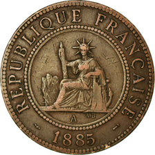 Monnaie, FRENCH INDO-CHINA, Cent, 1885, Paris, TB+, Bronze, KM:1, Lecompte:37