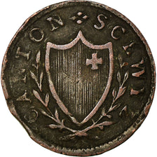 Moneta, CANTONI SVIZZERI, SCHWYZ, 2 Rappen, 1815, Schwyz, BB, Biglione, KM:62