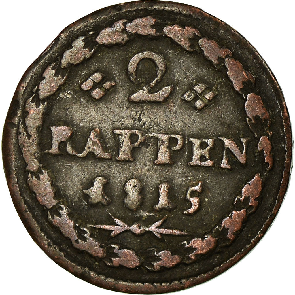 Moneta, CANTONI SVIZZERI, SCHWYZ, 2 Rappen, 1815, Schwyz, BB, Biglione, KM:62