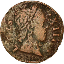 Moneta, Francia, Louis XIV, Denier tournois, 1649, Paris, MB