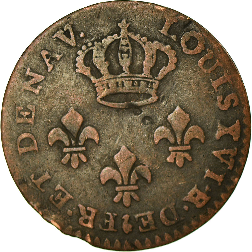 Coin, FRENCH GUIANA, 2 Sous, 1789, Paris, VF(30-35), Billon, KM:1, Lecompte:20